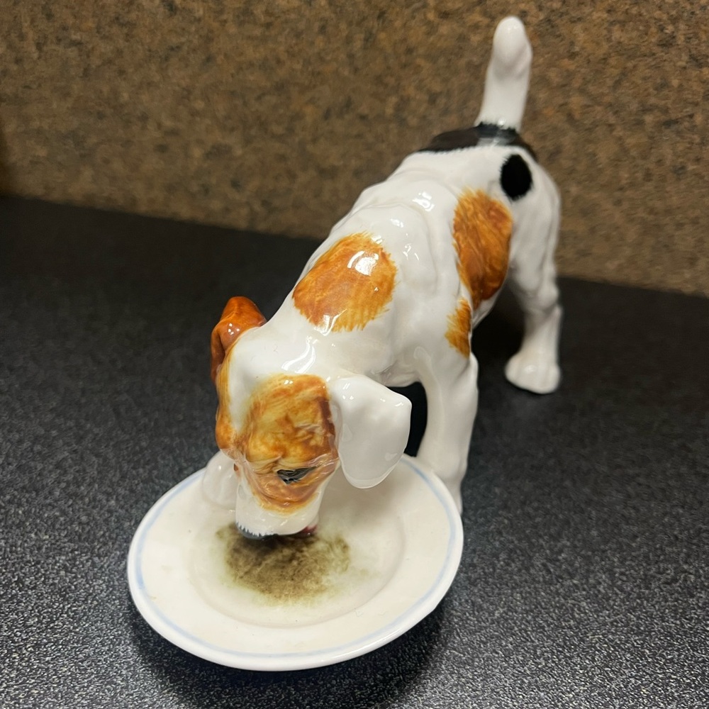 Royal Doulton dog with dish #HN 1158
